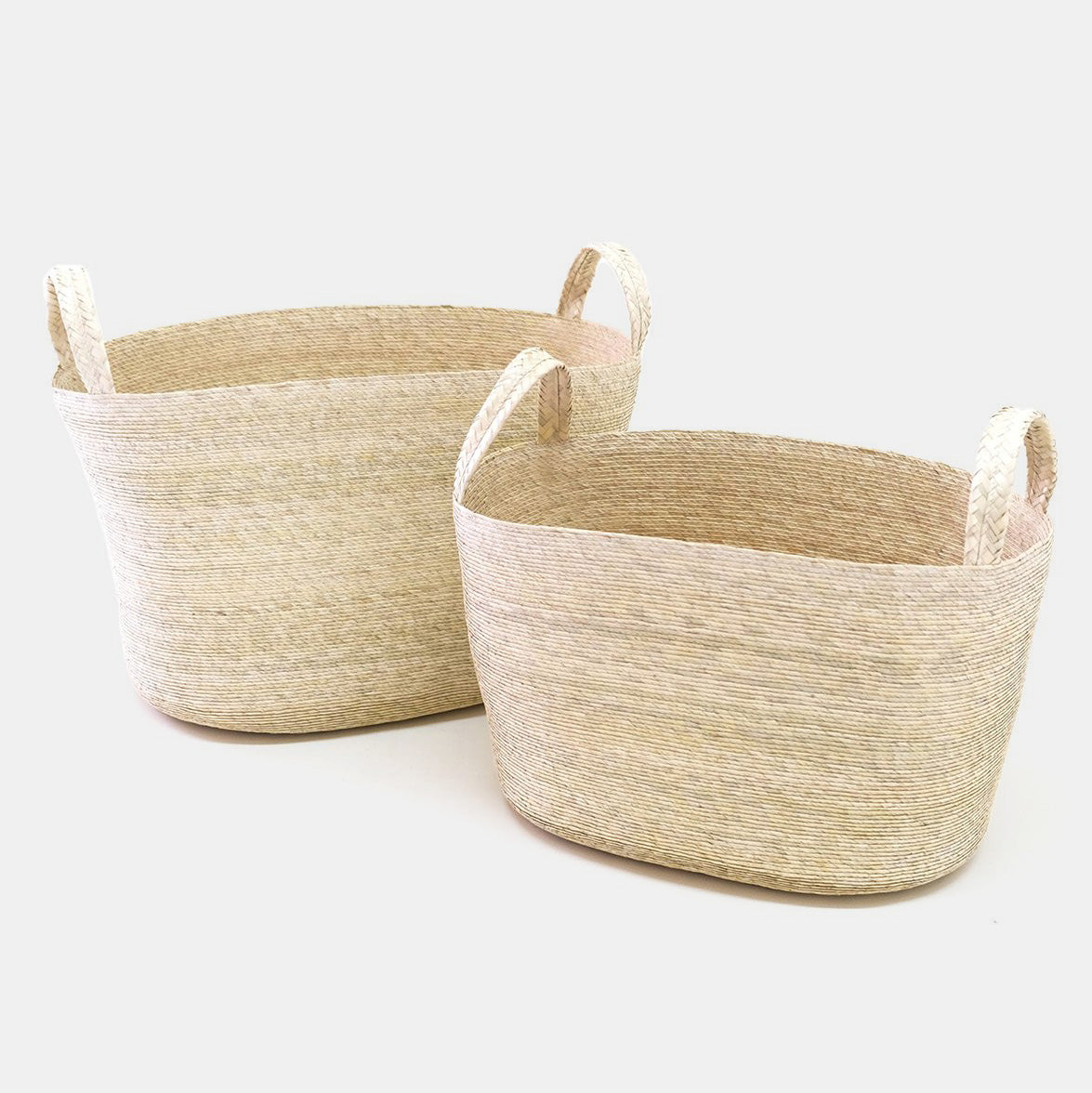 Natural Oval Floor Basket