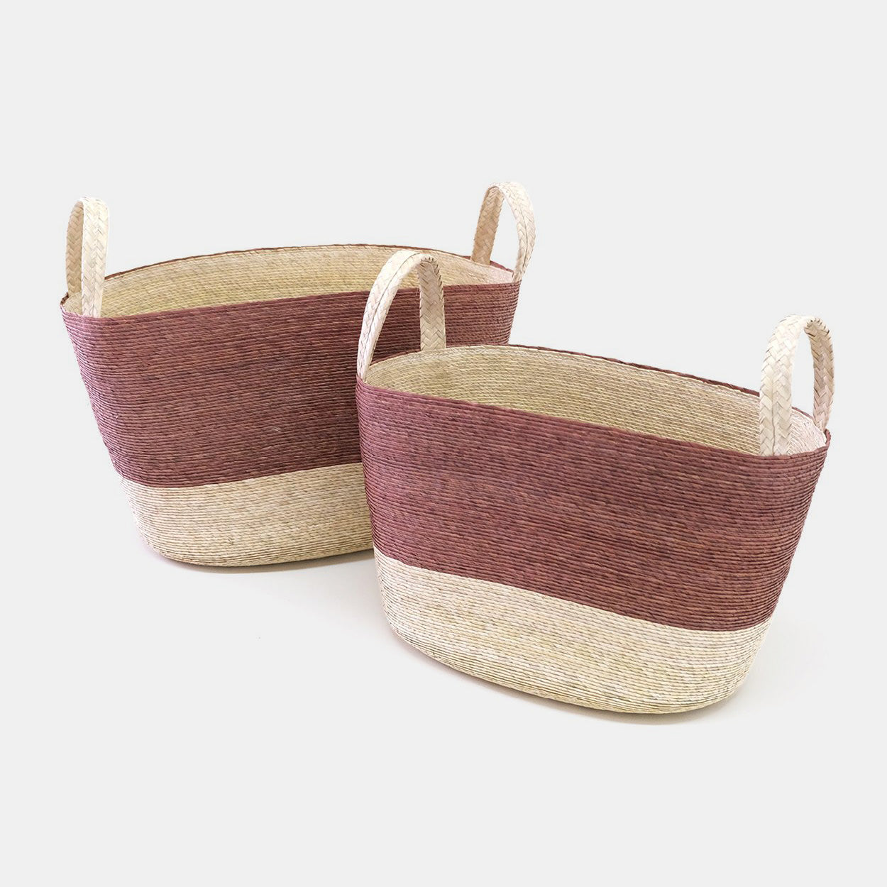 Miel Mauve Oval Floor Basket