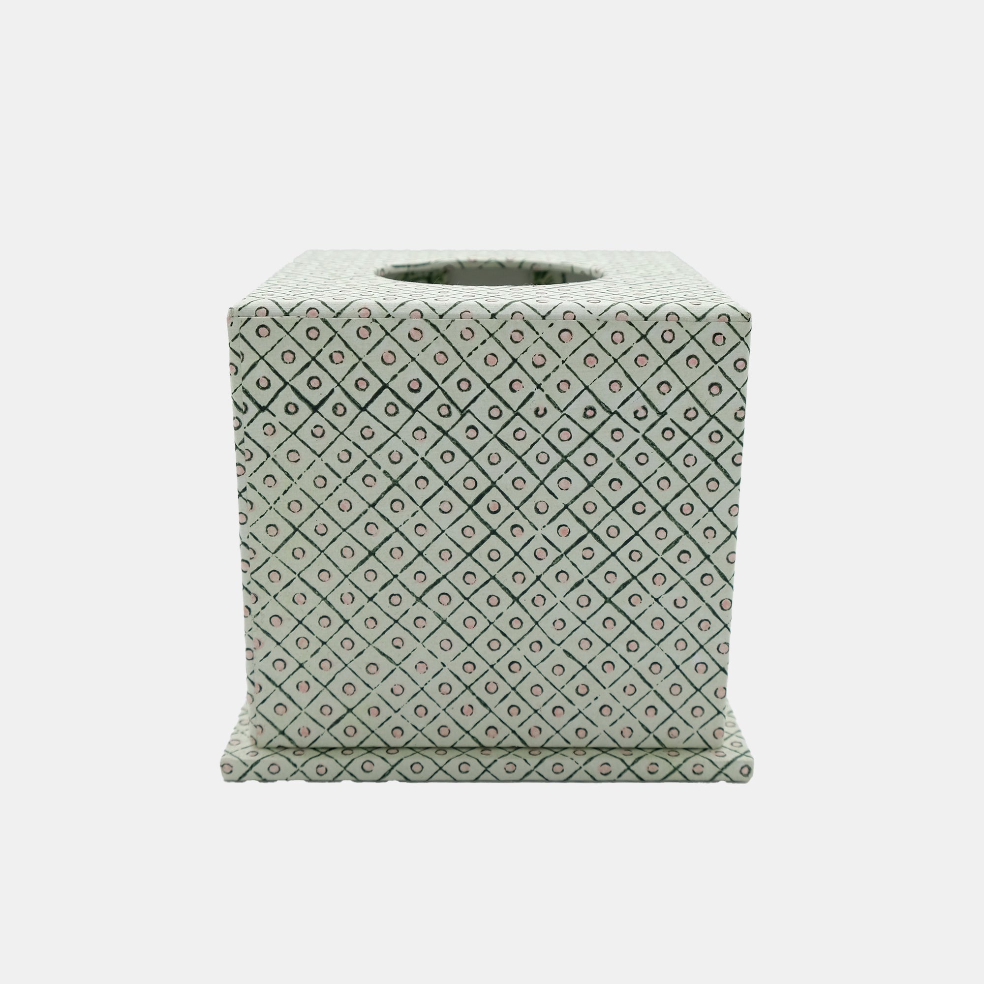 Tissue Box in Dot Green
