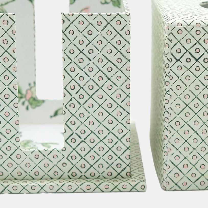 Tissue Box in Dot Green