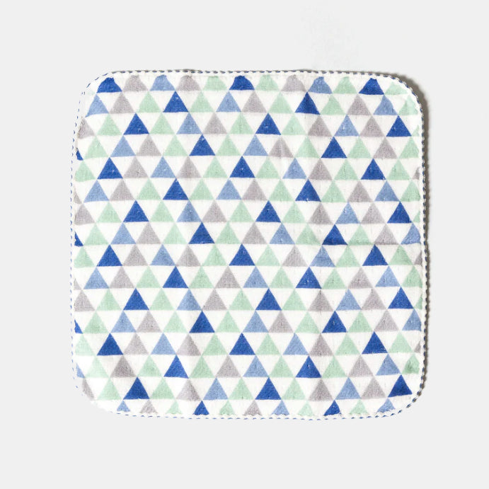 Blue Triangle Washcloth