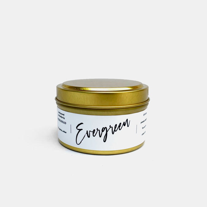 Evergreen Gold Travel Candle