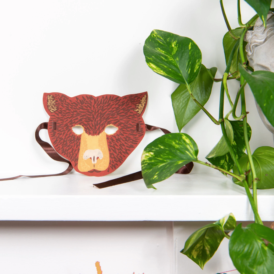 Bear Mask Greeting Card