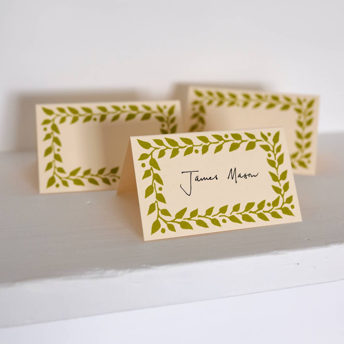 Place Cards in Bawden Green: Pack of Twelve