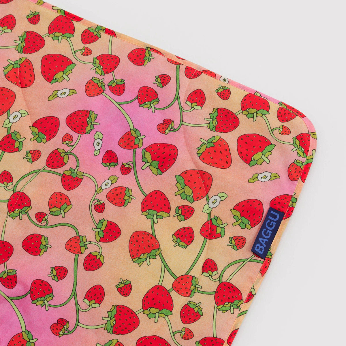 Puffy Picnic Blanket in Strawberry Blossom