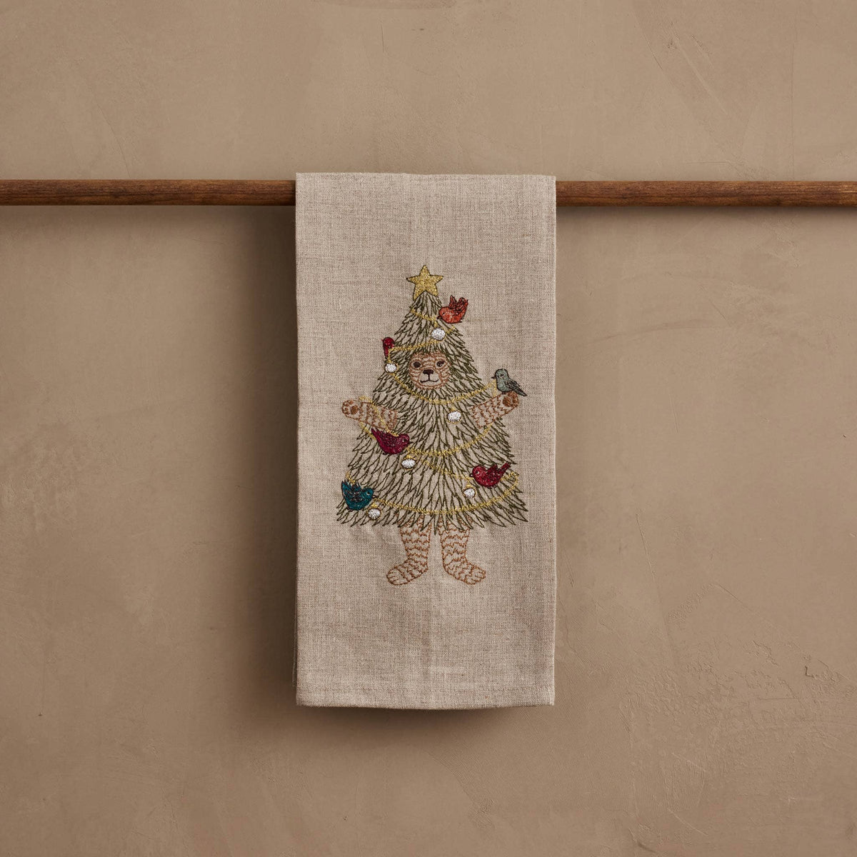 Christmas Tree Bear Tea Towel