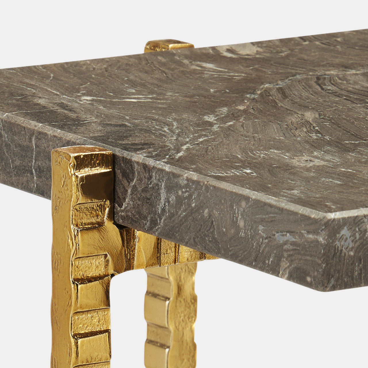 Flying Marble Gold Drinks Table