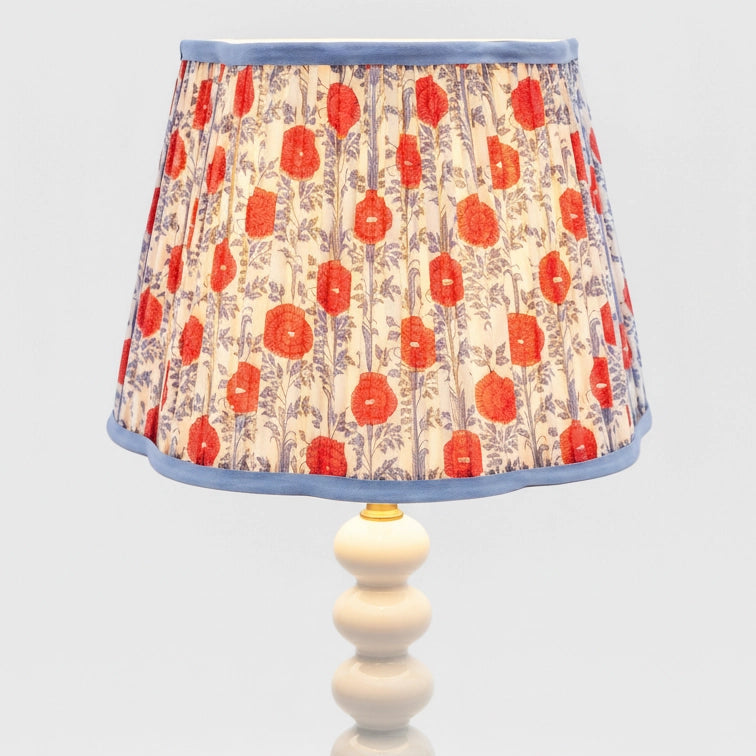Pleated Scalloped Lampshade in Araminta