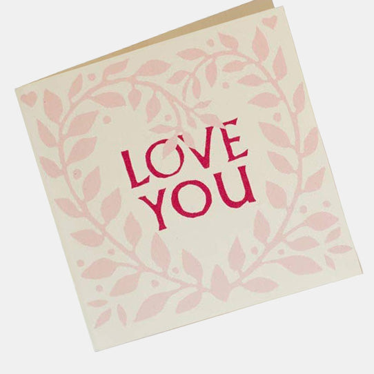 Love You Wreath Card