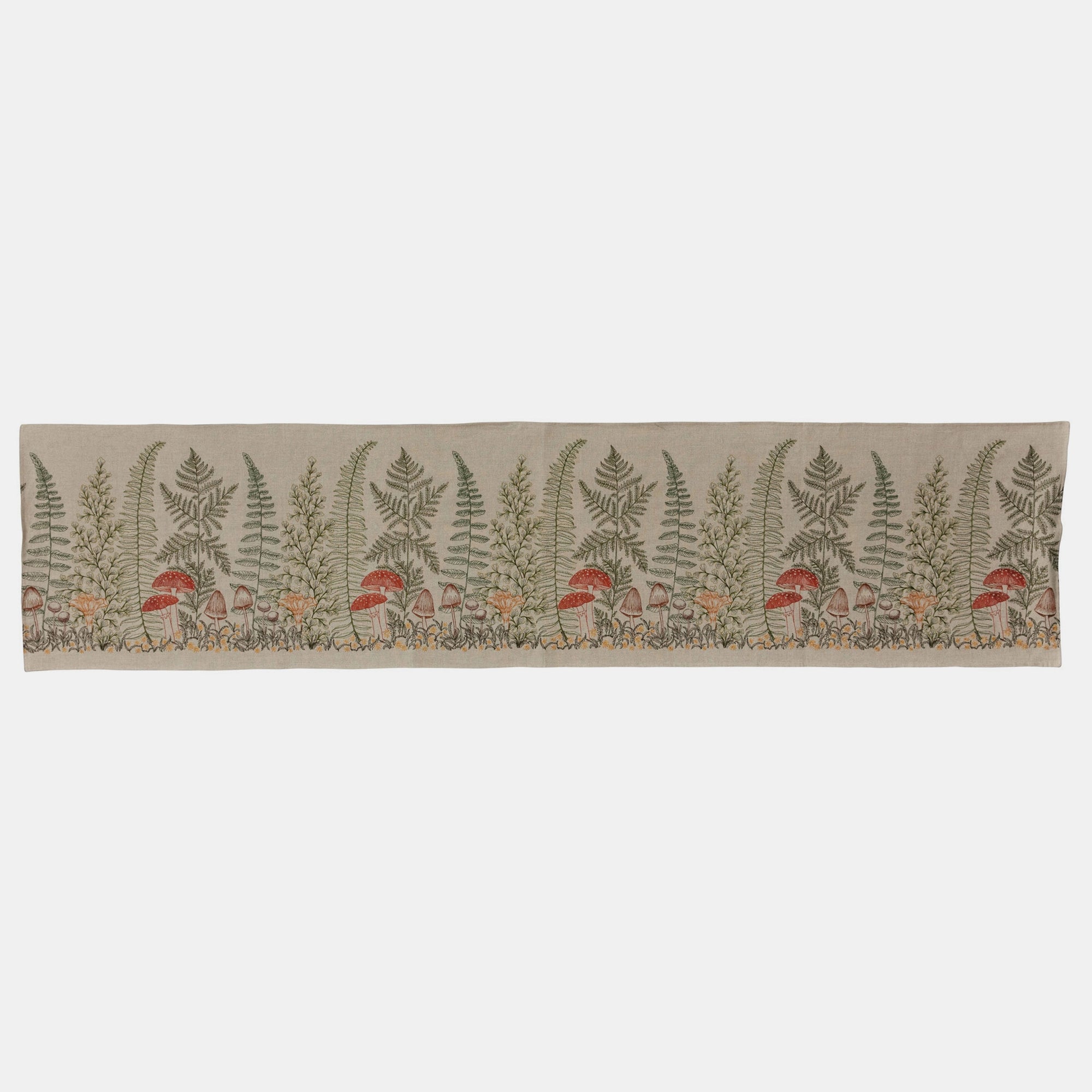 Mushrooms and Ferns Table Runner