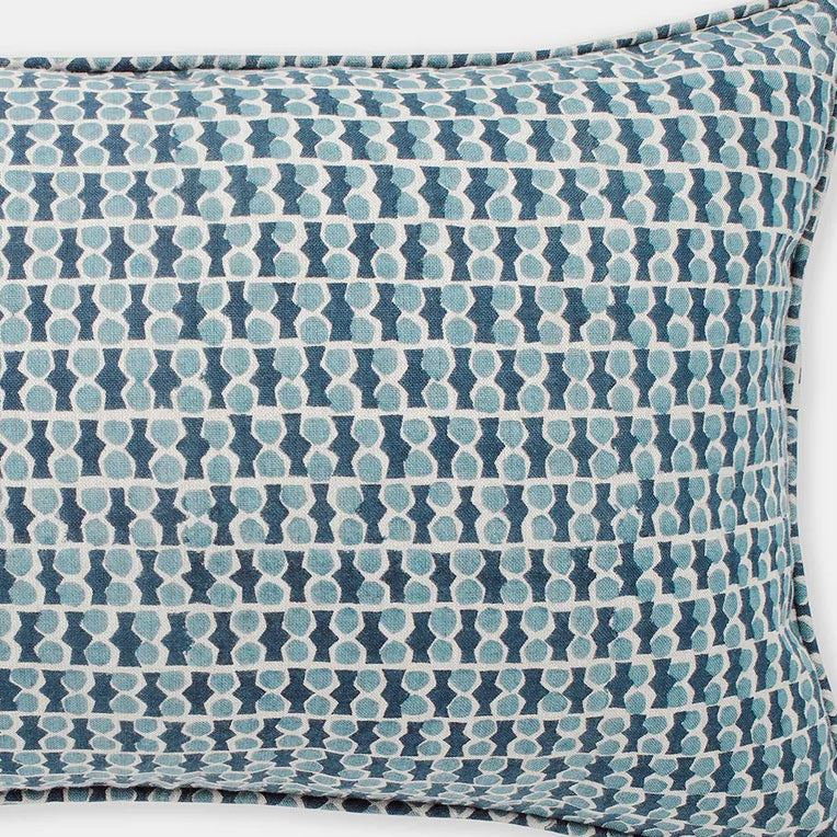 Jali Azure Lumbar Pillow