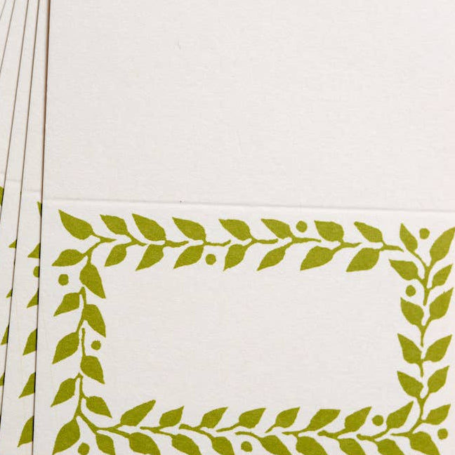 Place Cards in Bawden Green: Pack of Twelve