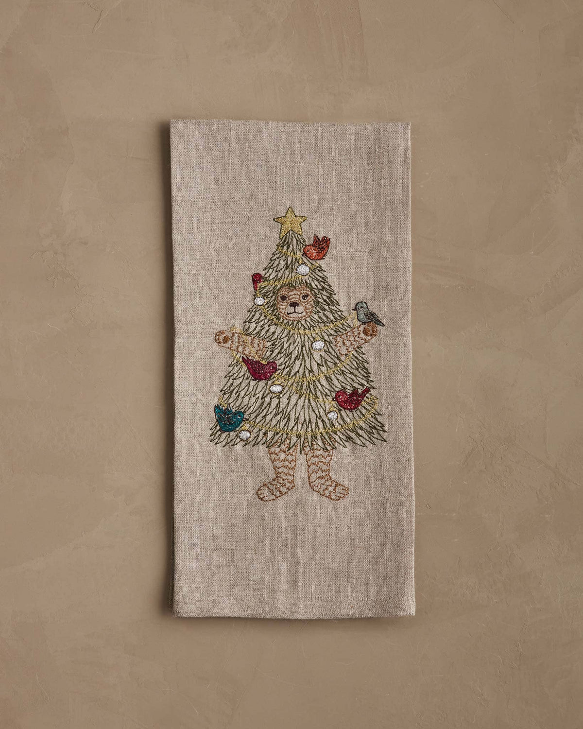 Christmas Tree Bear Tea Towel