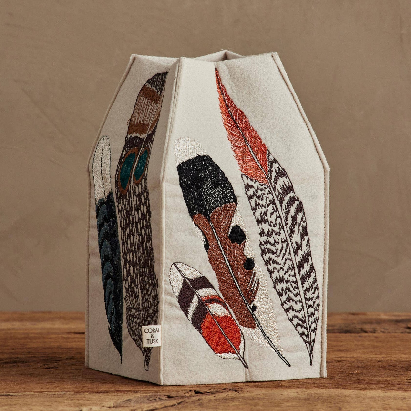 Feathers Tissue Box Cover - Collyer's Mansion