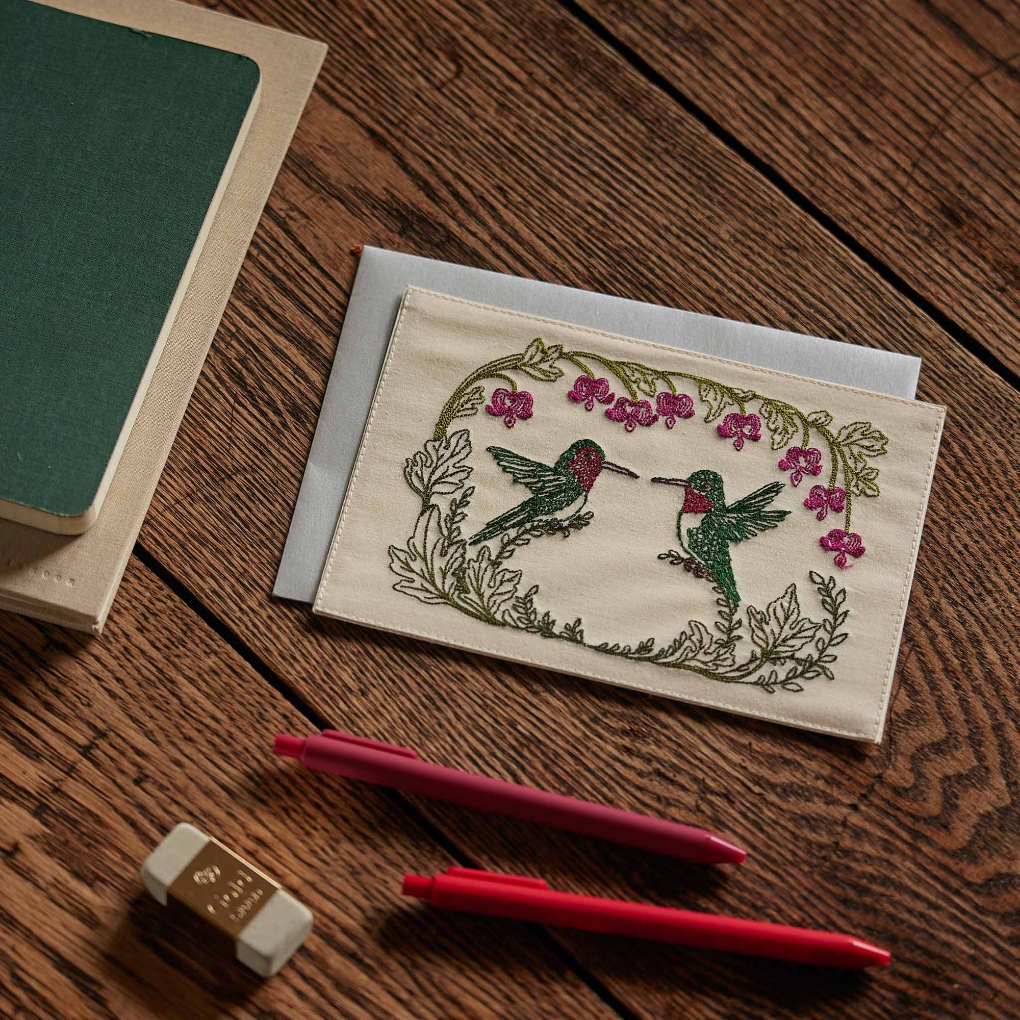 Hummingbird Hearts Card