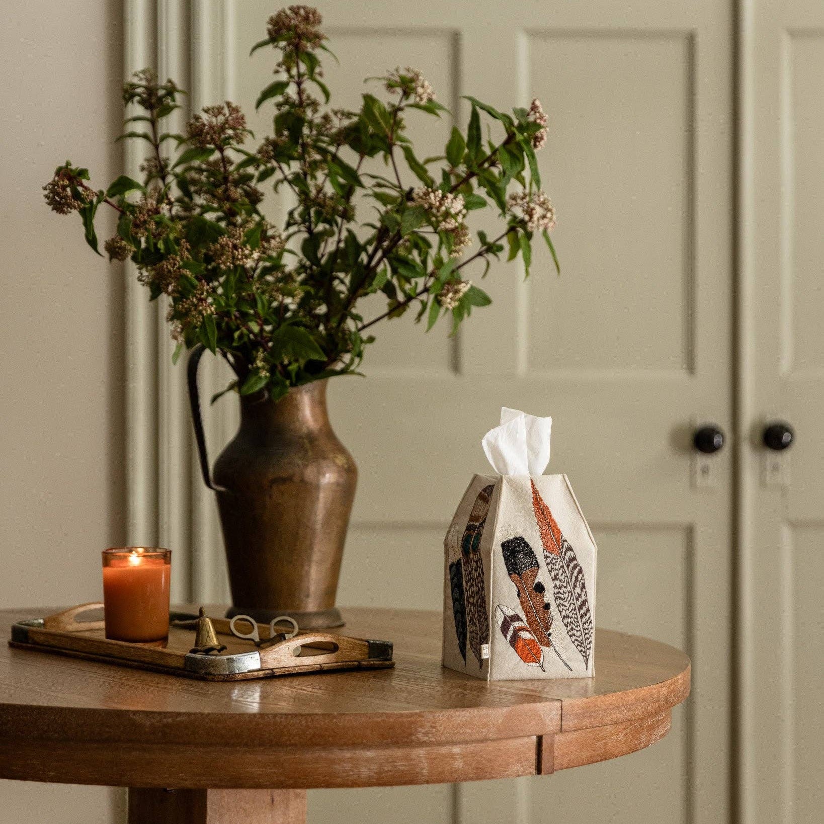 Feathers Tissue Box Cover - Collyer's Mansion