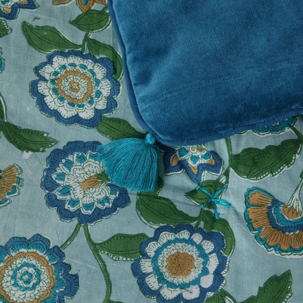 Sofa Topper in Guapao Blue Green - Collyer's Mansion