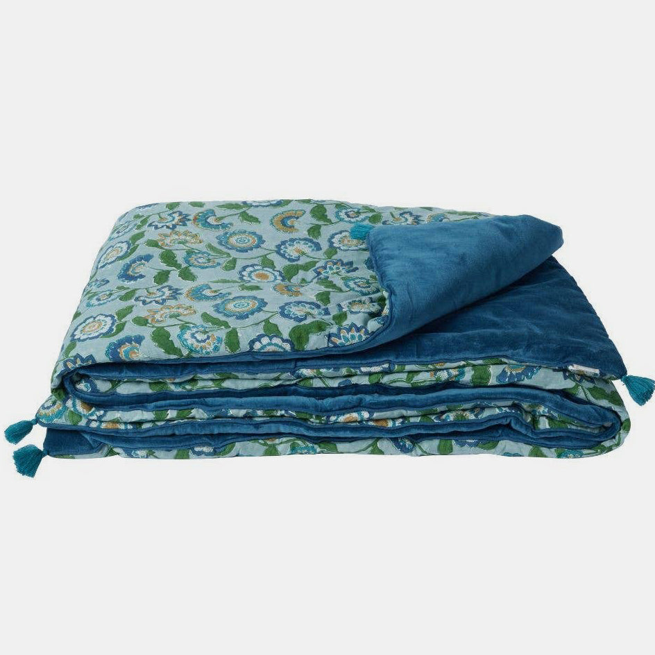 Sofa Topper in Guapao Blue Green - Collyer's Mansion