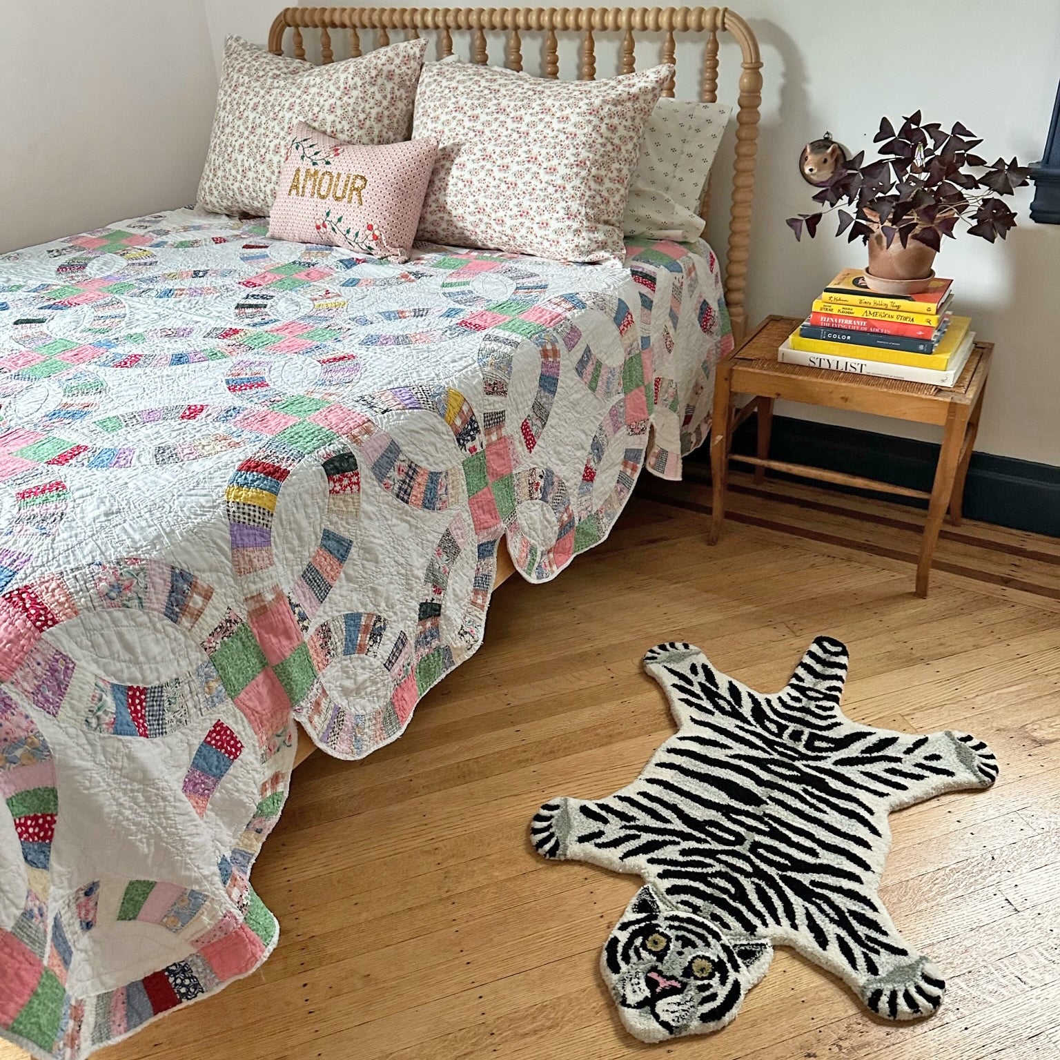 Snowy Tiger Rug in Small
