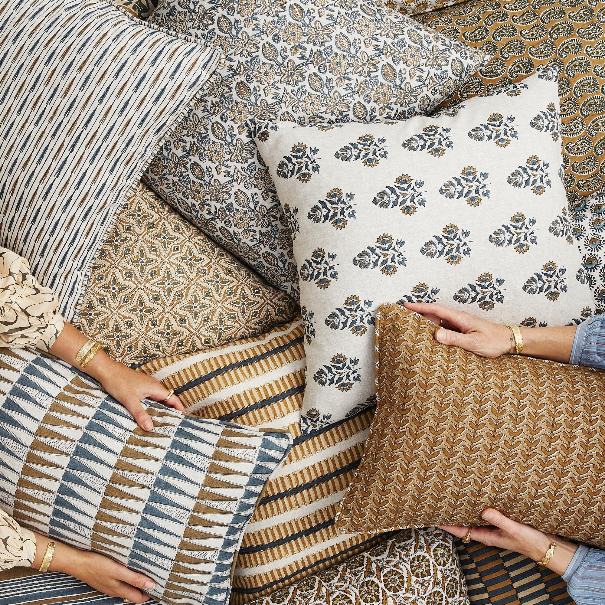 Ankara Walnut Square Pillow