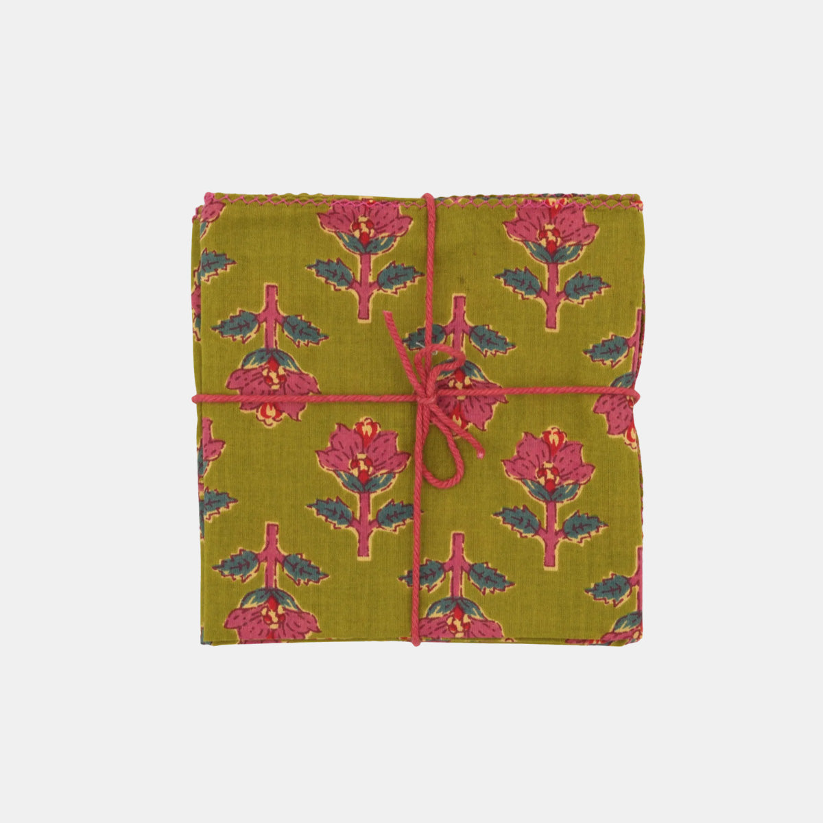 Jonquille Olive Napkins: Set of 4