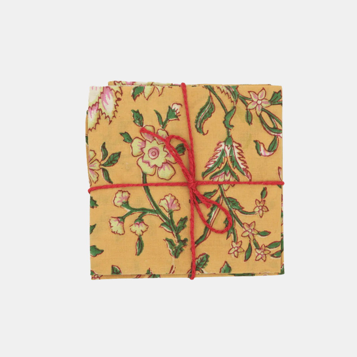 Dentelaire Moutarde Napkins: Set of 4