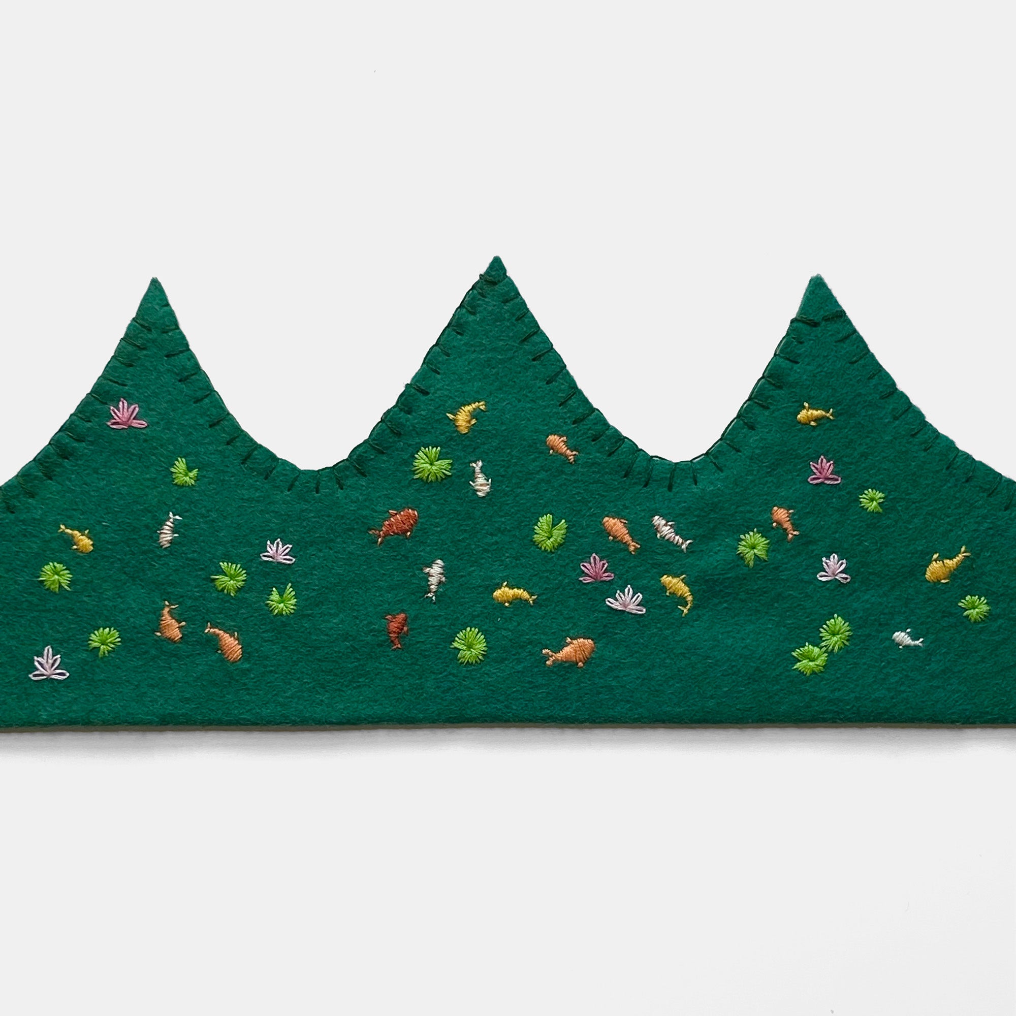 Handmade Felt Crown in Koi Pond