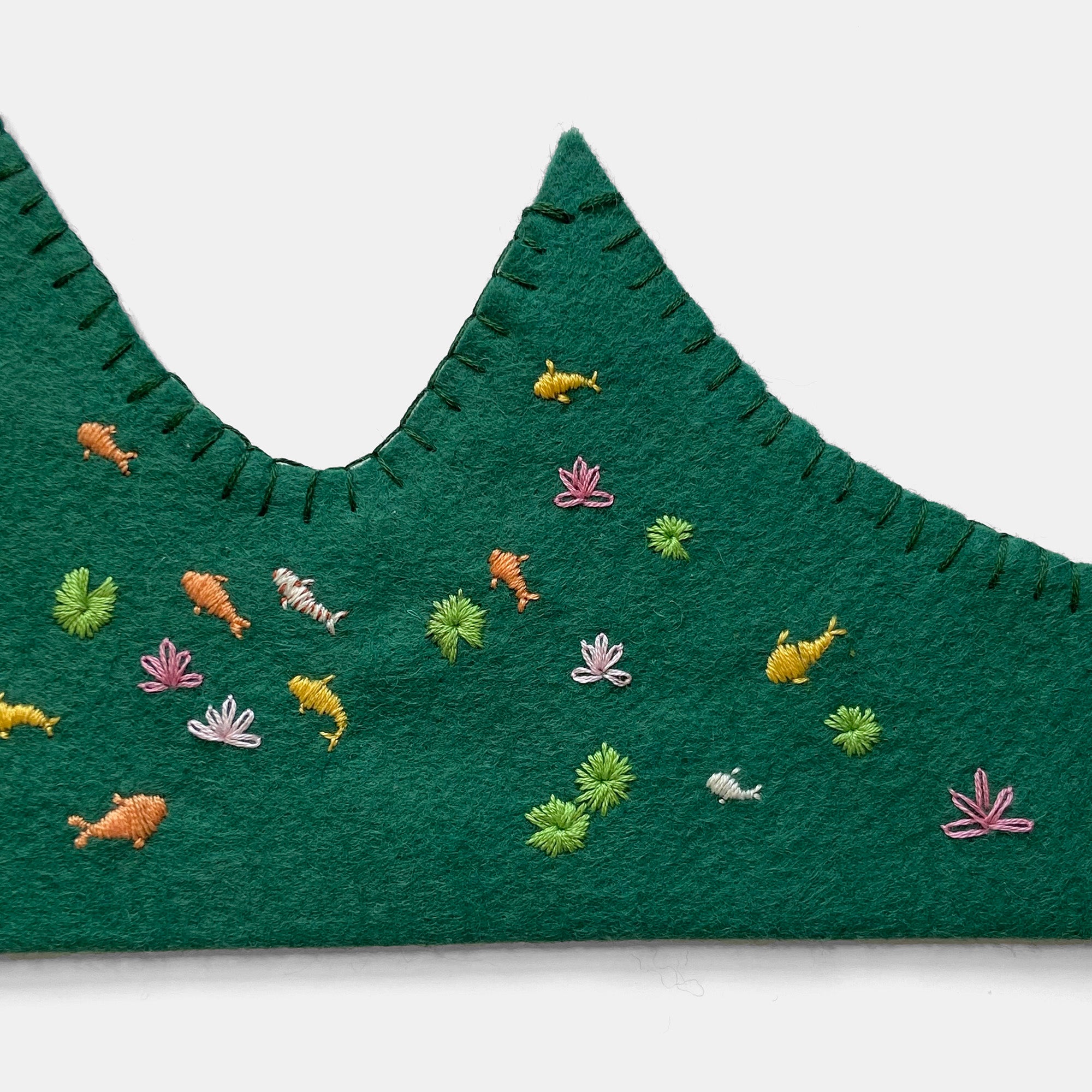 Handmade Felt Crown in Koi Pond