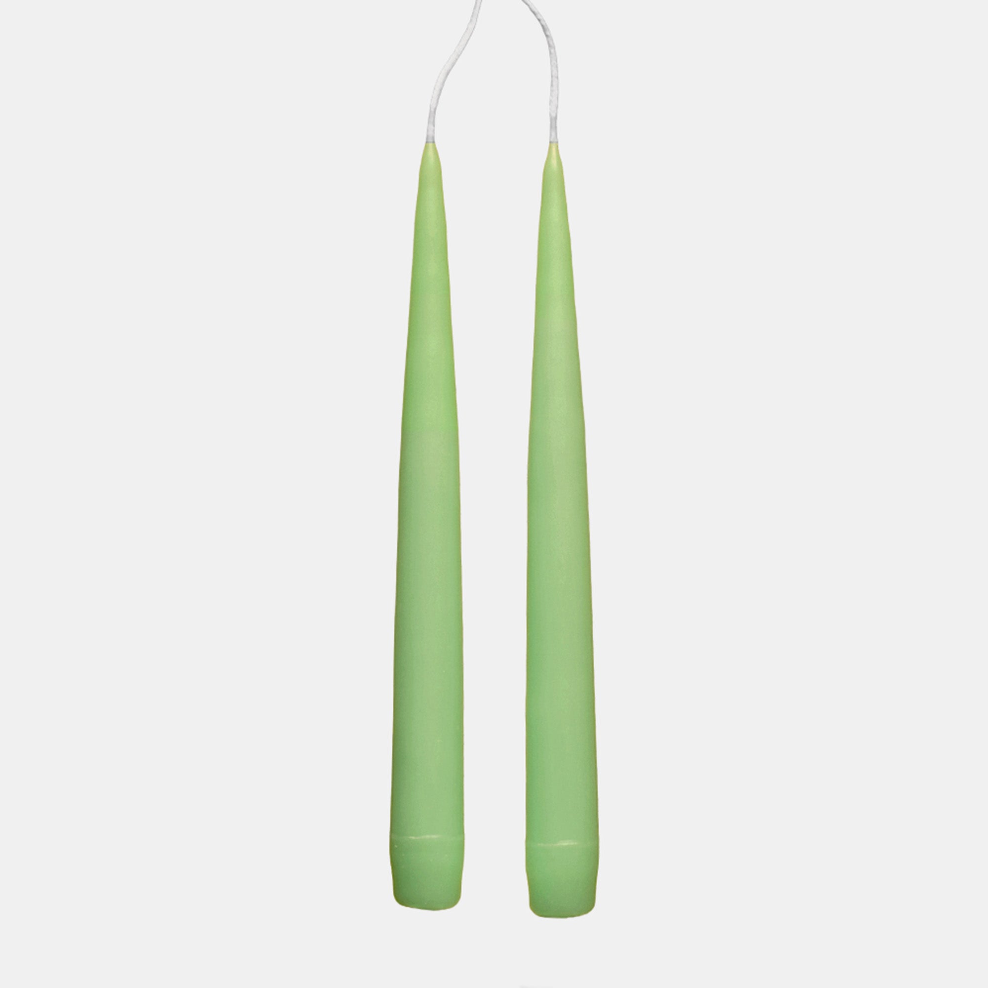 Apple Green Taper Candles