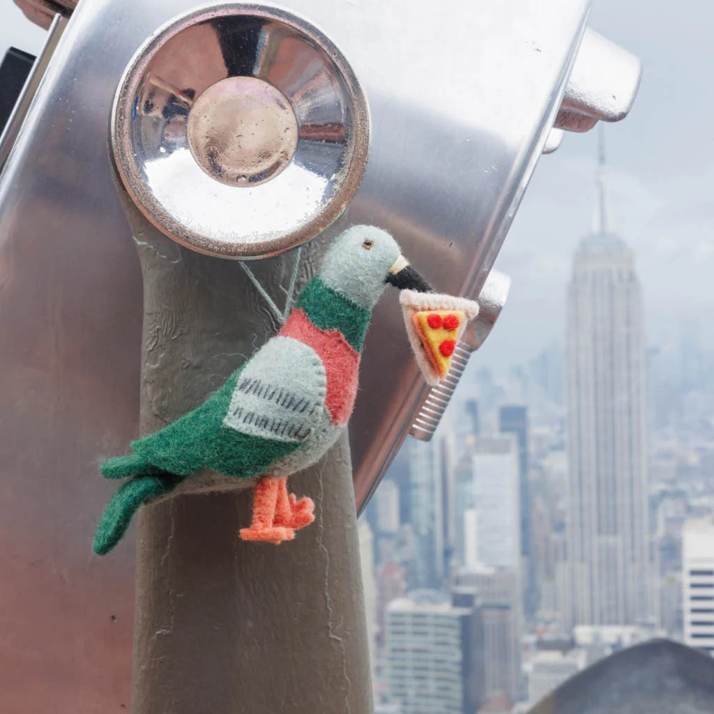 Hungry Urban Pizza Pigeon Ornament