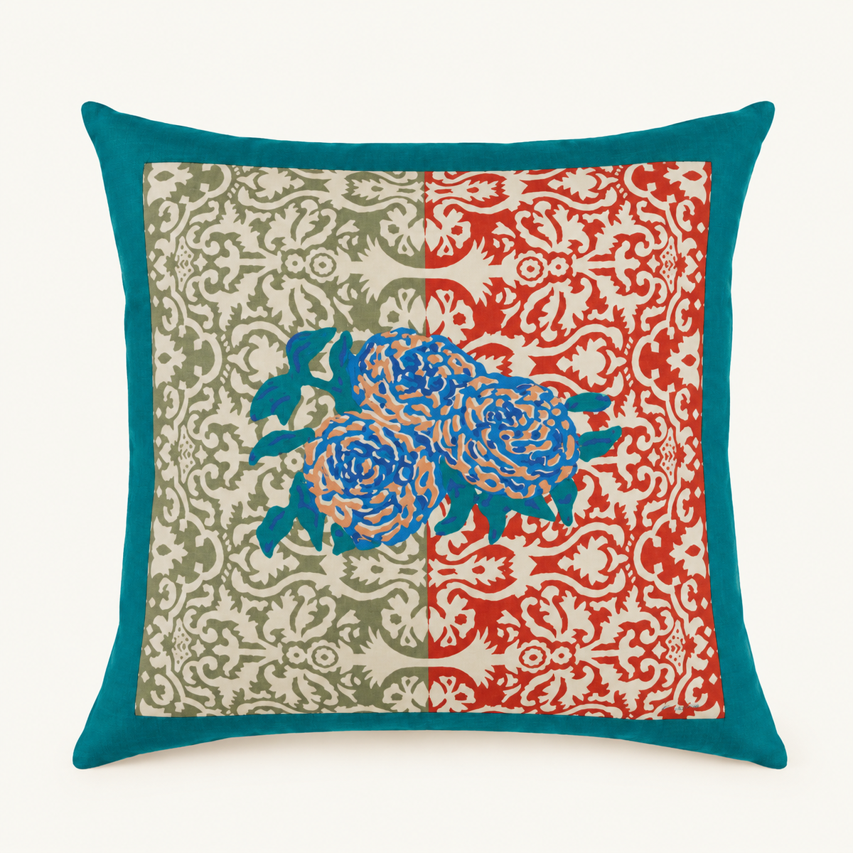 Dam Dam Red Sage Square Pillow in 24"