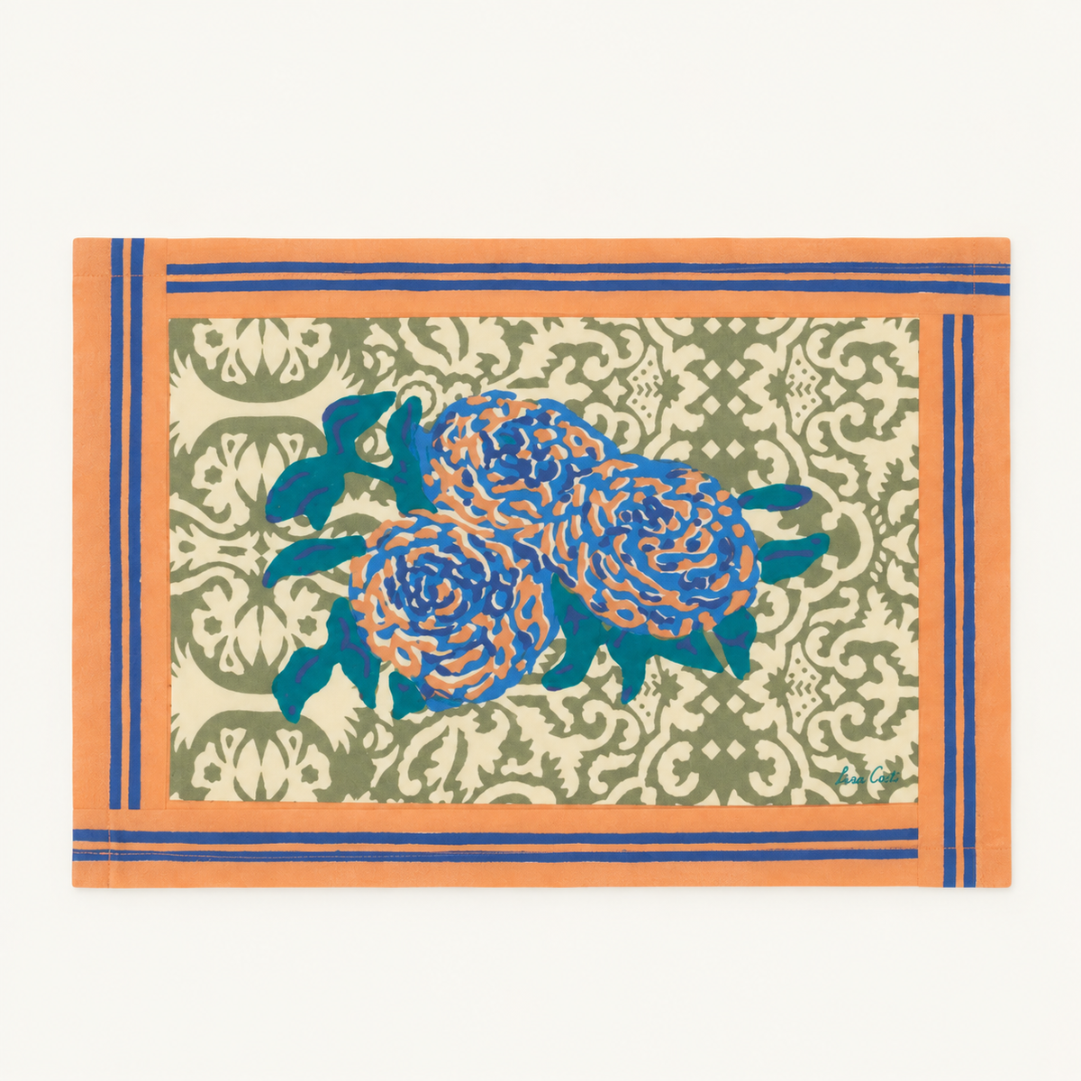 Dam Dam Red Sage Canvas Placemat