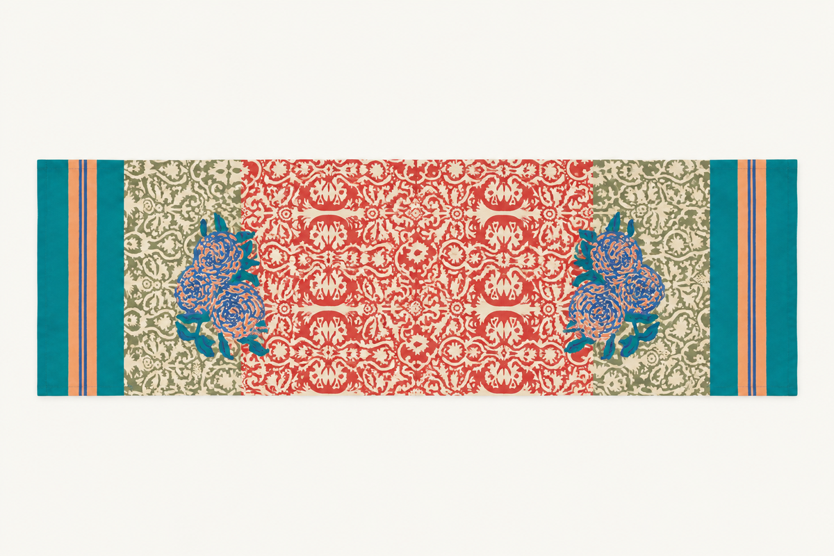 Dam Dam Red Sage Table Runner