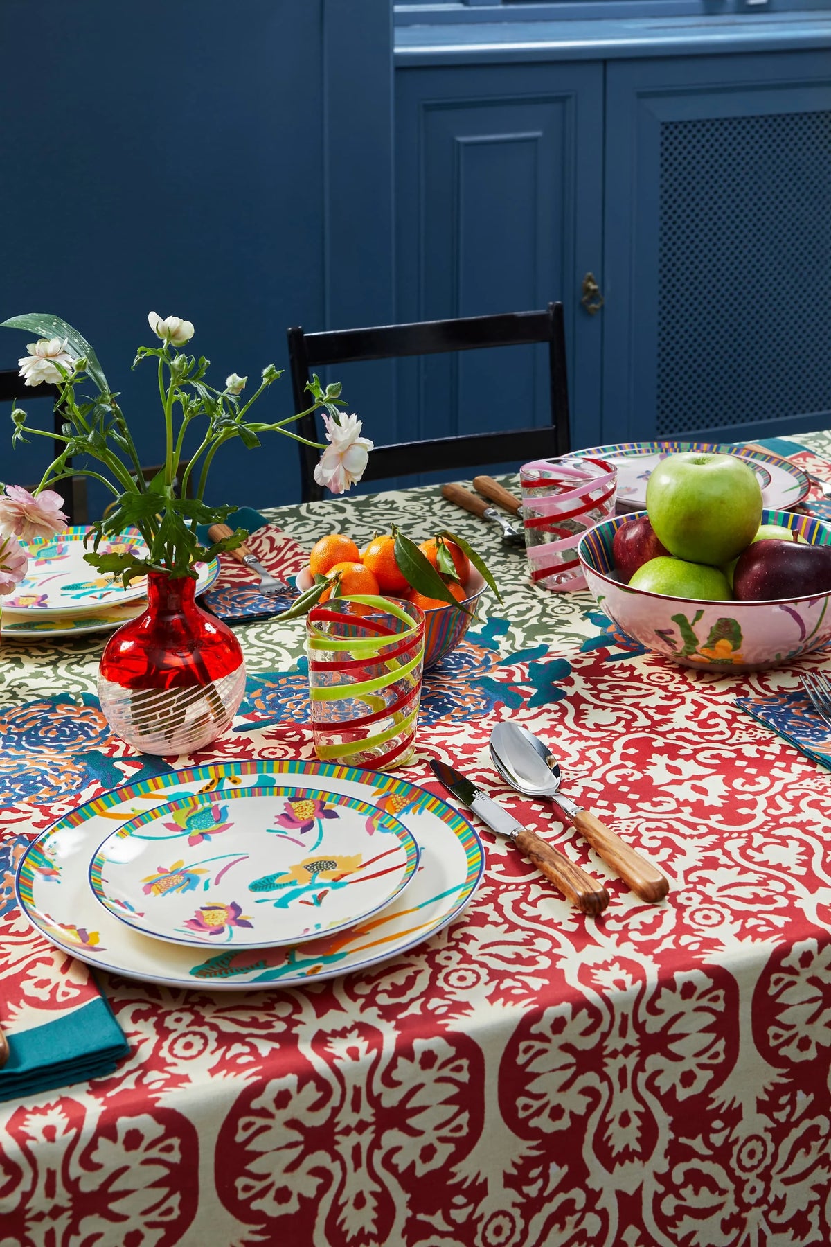 Dam Dam Red Sage Cotton Tablecloth