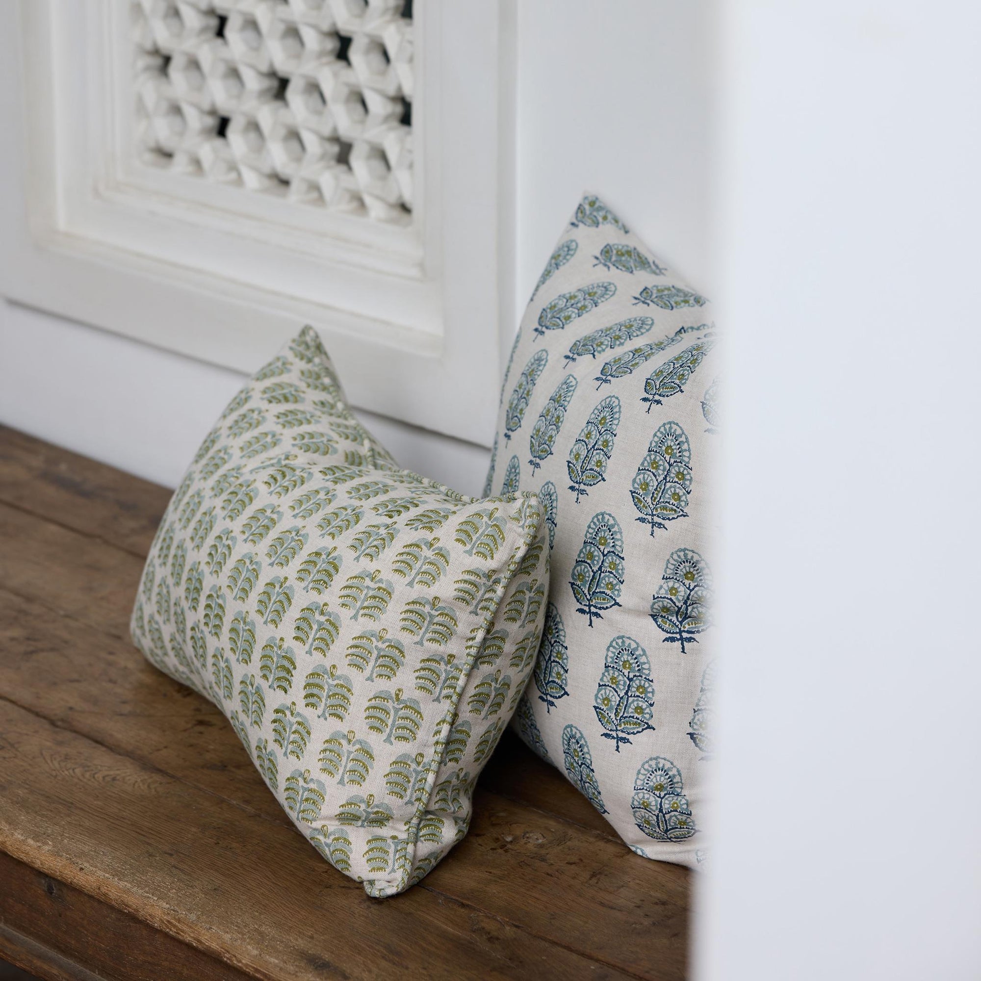 Hera Celadon Moss Lumbar Pillow