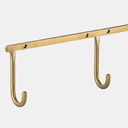 Brass Triple Wall Hook - Collyer's Mansion