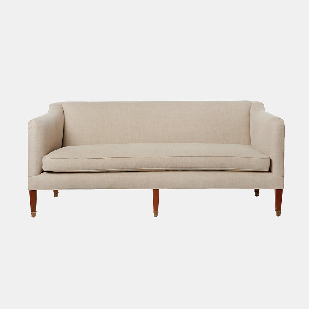 John Derian Cove Sofa in Natural Fabric in stock at Collyre's Mansion