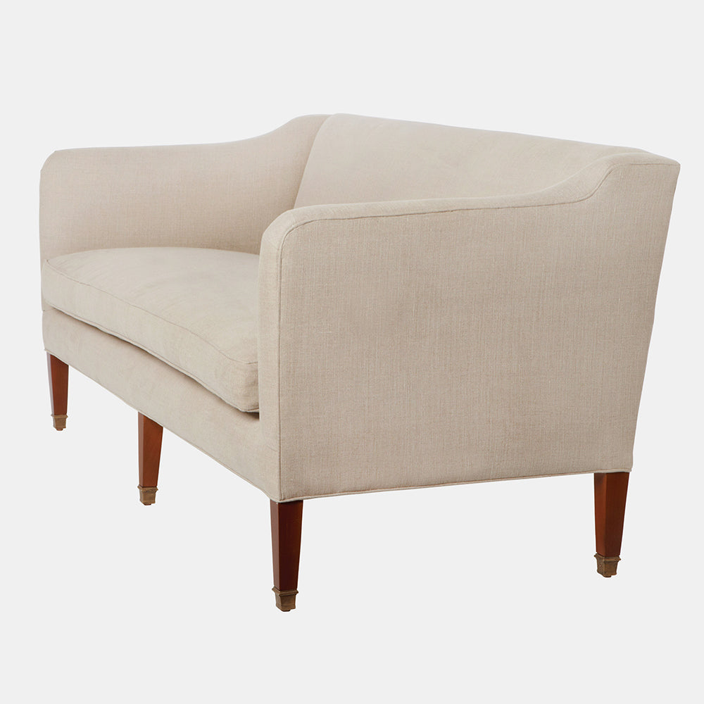 John Derian Cove Sofa in Natural Fabric in stock at Collyre's Mansion