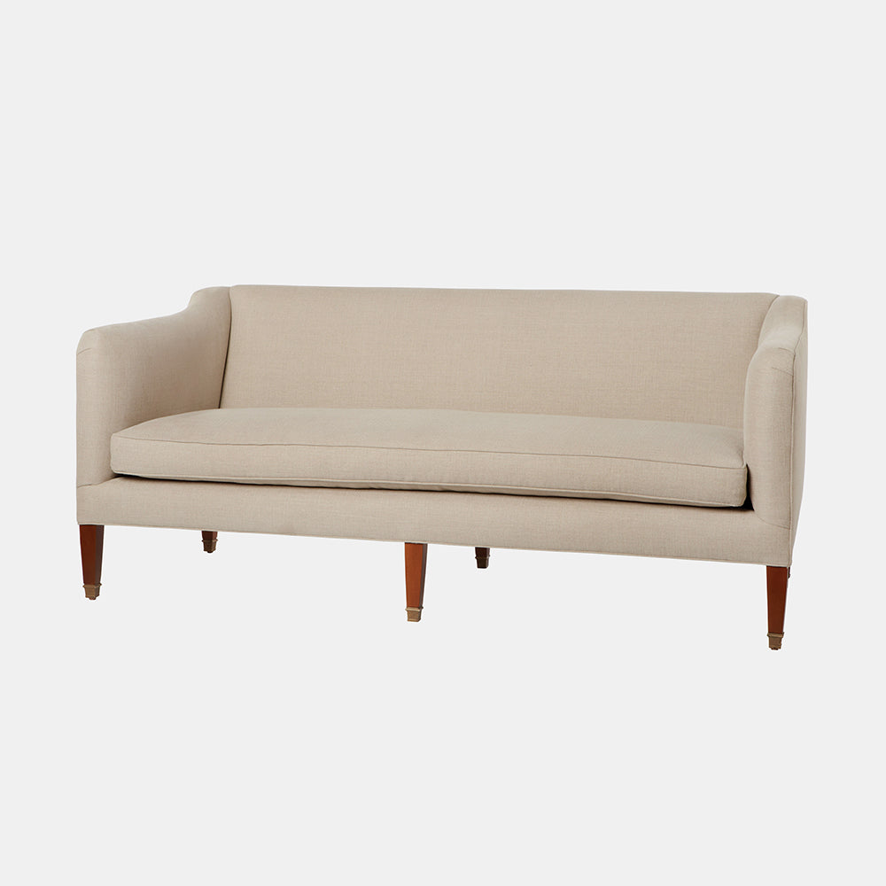 John Derian Cove Sofa in Natural Fabric in stock at Collyre's Mansion