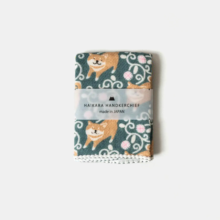 Shiba Karakusa Green Washcloth