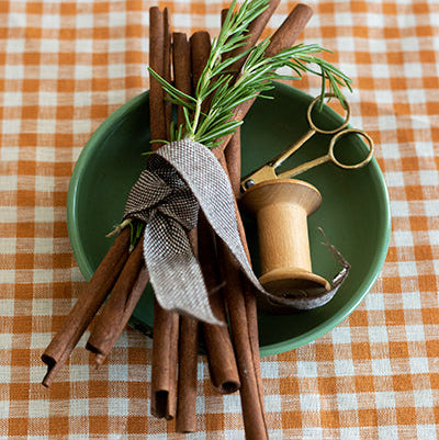 Ocher Gingham Rachael Kitchen Cloth - Collyer's Mansion