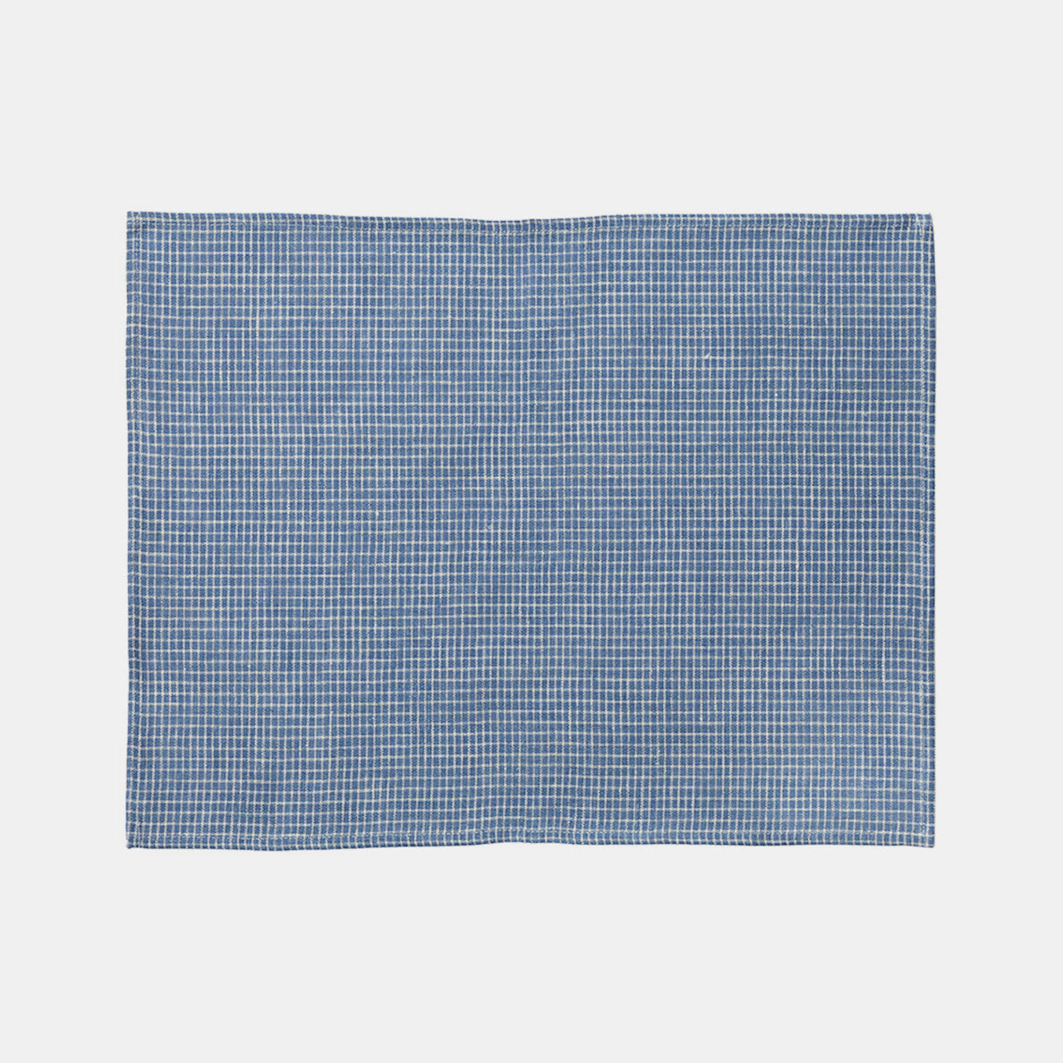 Linen Placemat in Amelia Blue Check - Collyer's Mansion