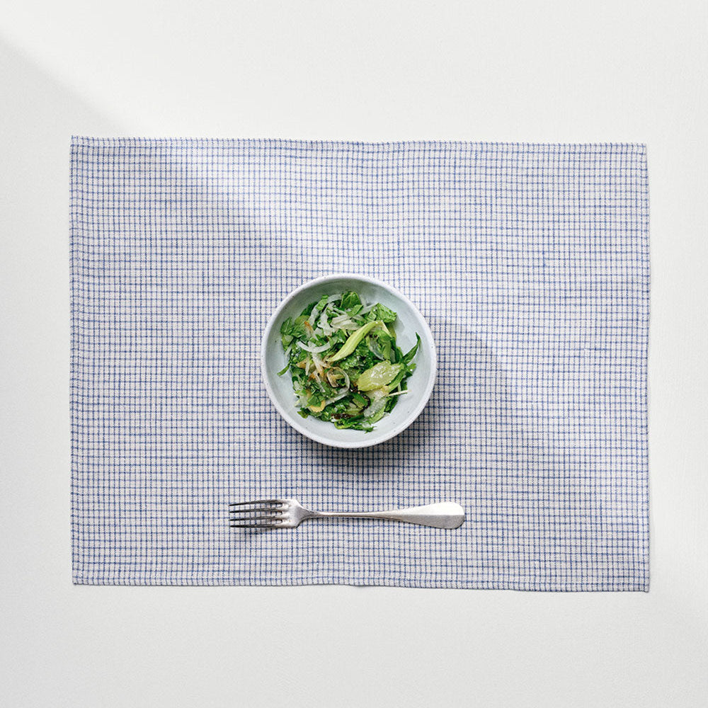 Linen Placemat in Ethan Check - Collyer's Mansion
