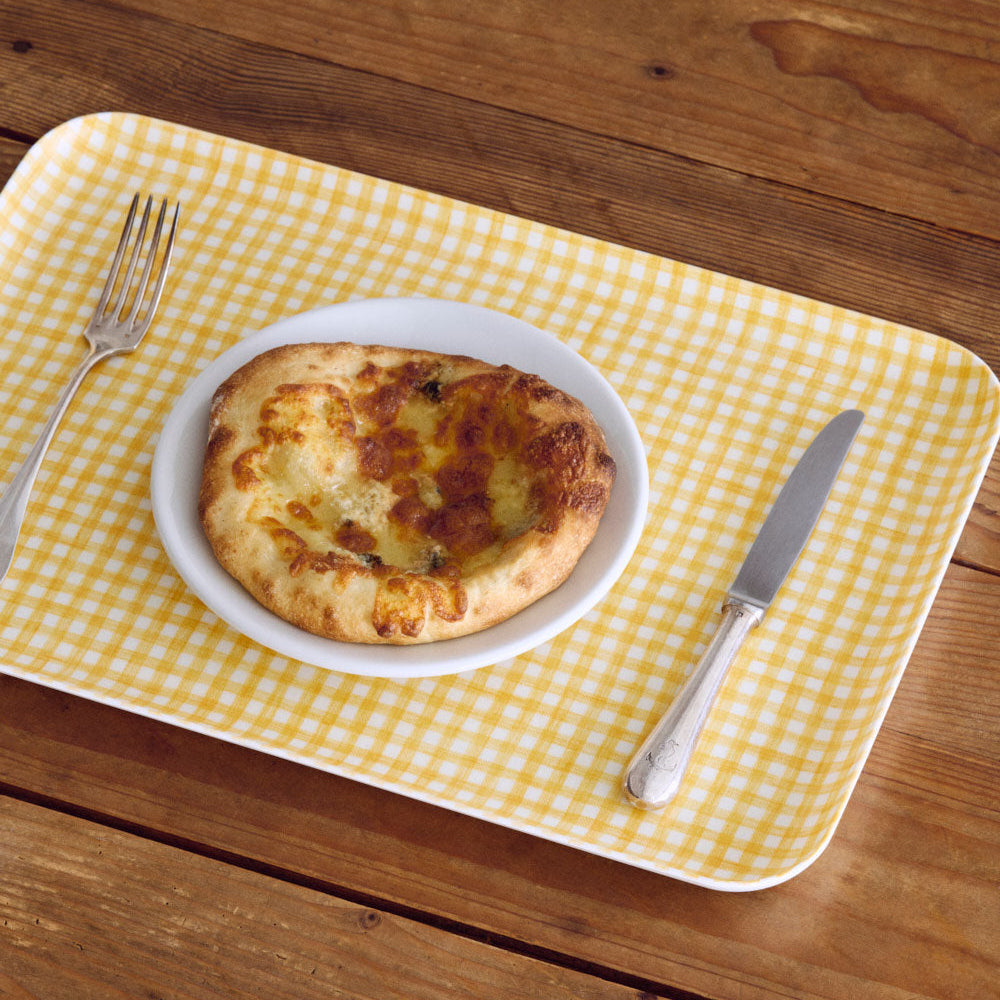 Keily Yellow Check Tray