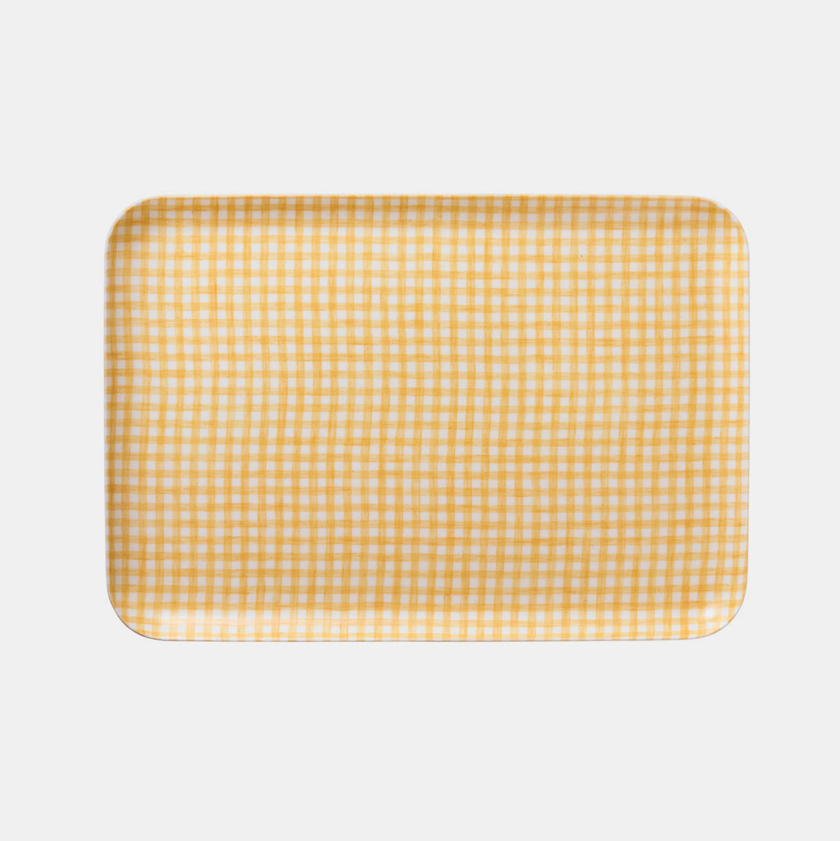 Keily Yellow Check Tray
