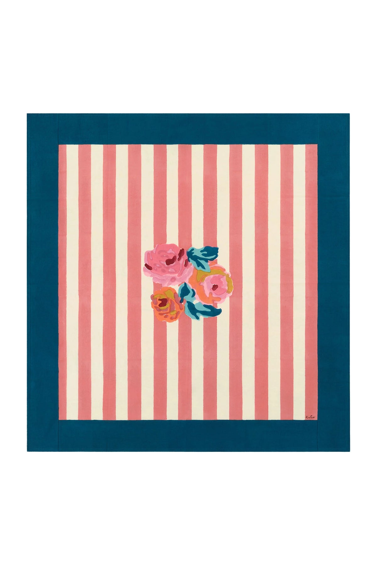 Nizam Cream Pink Cotton Tablecloth