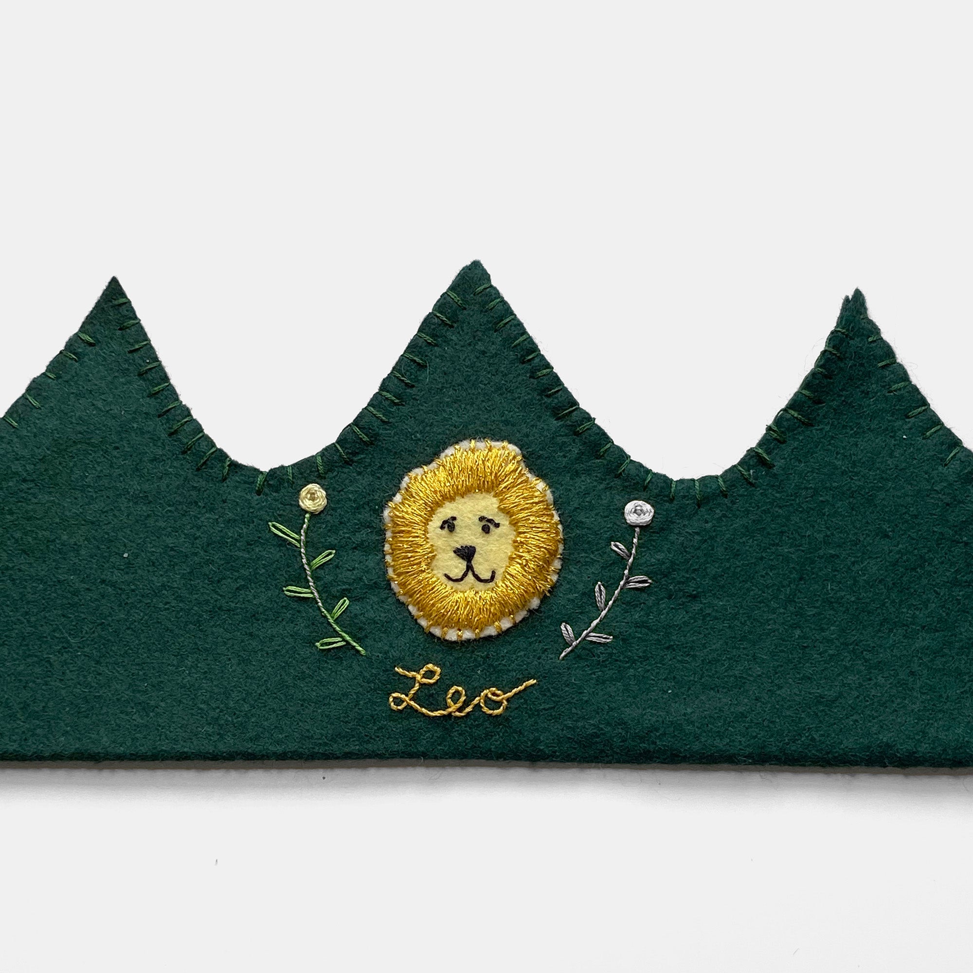 Zodiac Handmade Felt Crown in Leo