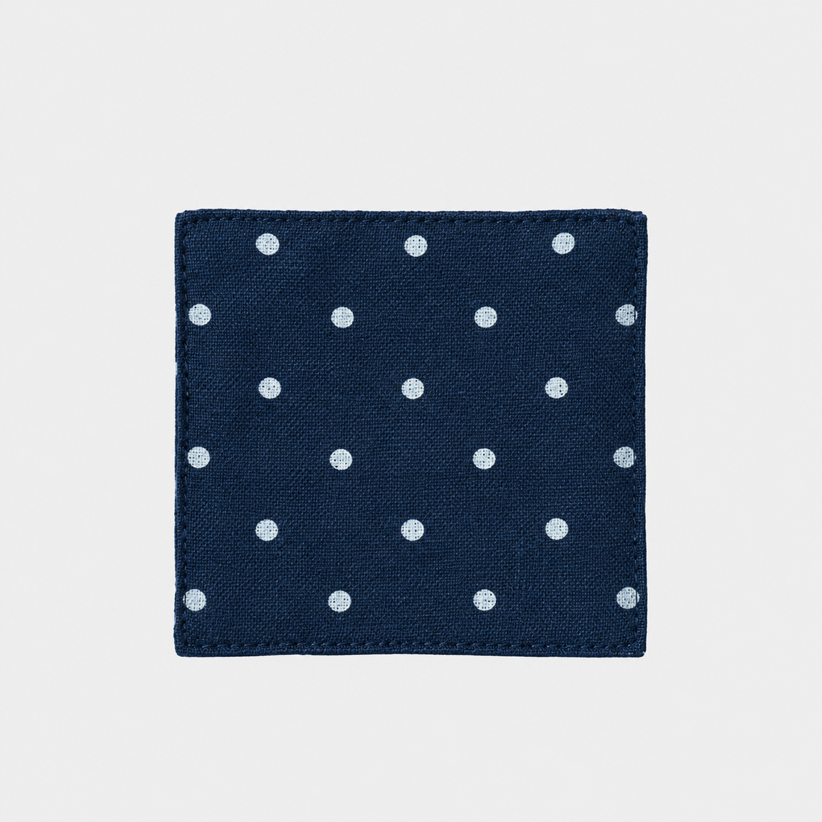 Navy Dot Linen Coaster