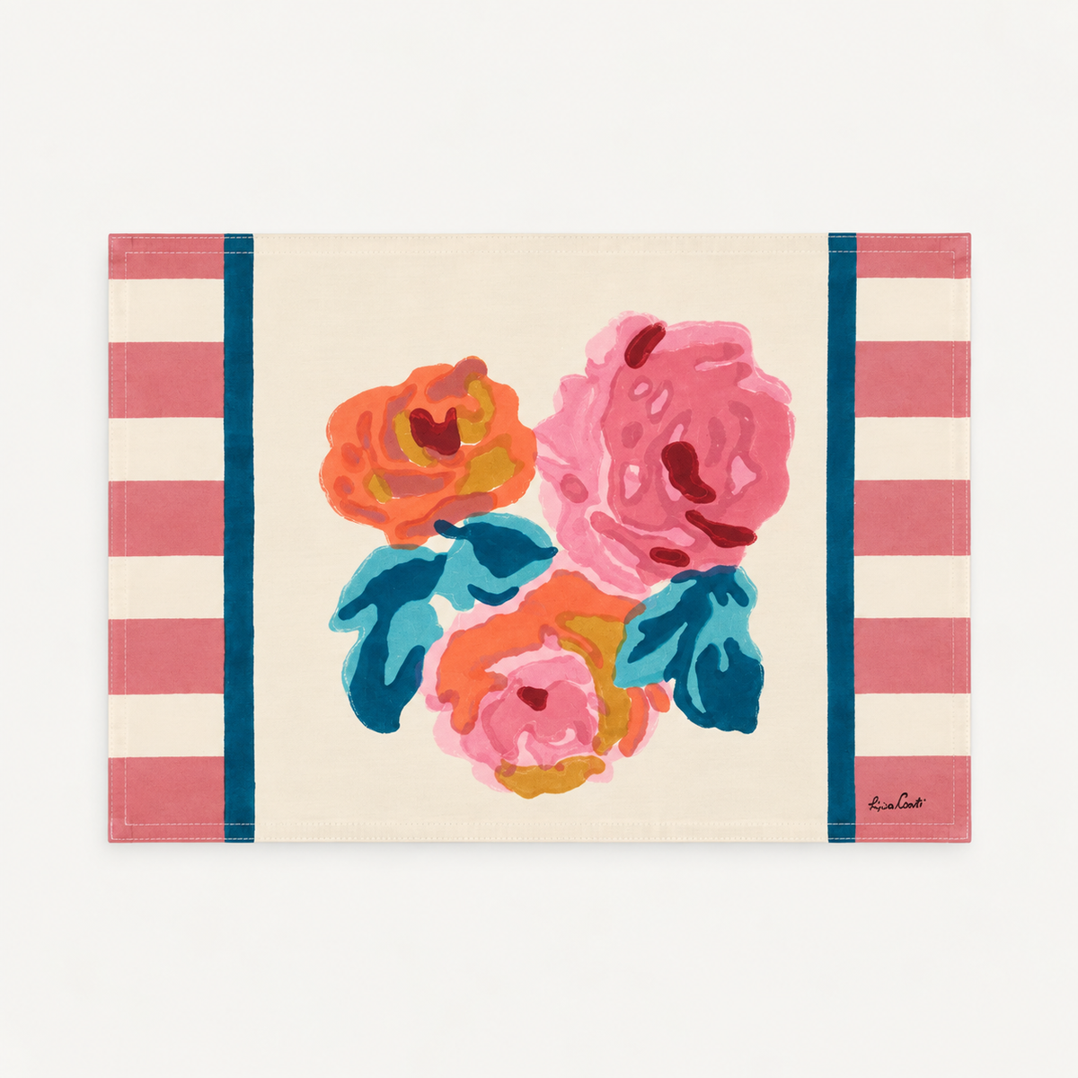 Nizam Pink Cream Canvas Placemat