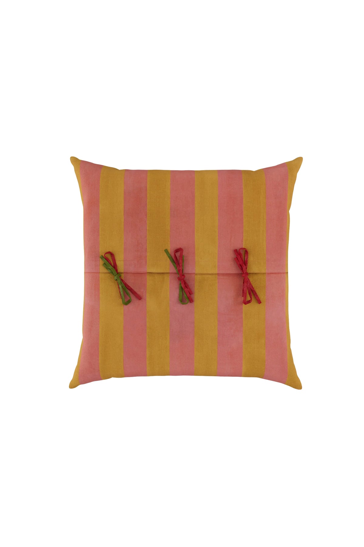 Nizam Cream Pink Square Pillow in 18"